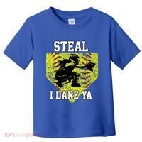 Softball Catcher Steal I Dare Ya Funny Player Gift Toddler T-Shirt thumb 0