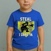 Softball Catcher Steal I Dare Ya Funny Player Gift Toddler T-Shirt thumb 2