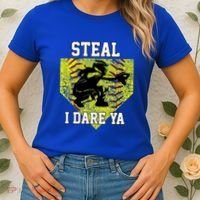 Softball Catcher Steal I Dare Ya Funny Player Gift Women's T-Shirt thumb 2