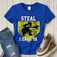 Softball Catcher Steal I Dare Ya Funny Player Gift Women's T-Shirt thumb 3