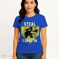 Softball Catcher Steal I Dare Ya Funny Player Gift Women's T-Shirt thumb 4