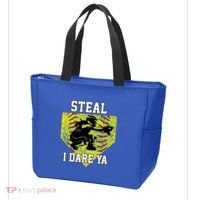 Softball Catcher Steal I Dare Ya Funny Player Gift Tote Bag thumb 3
