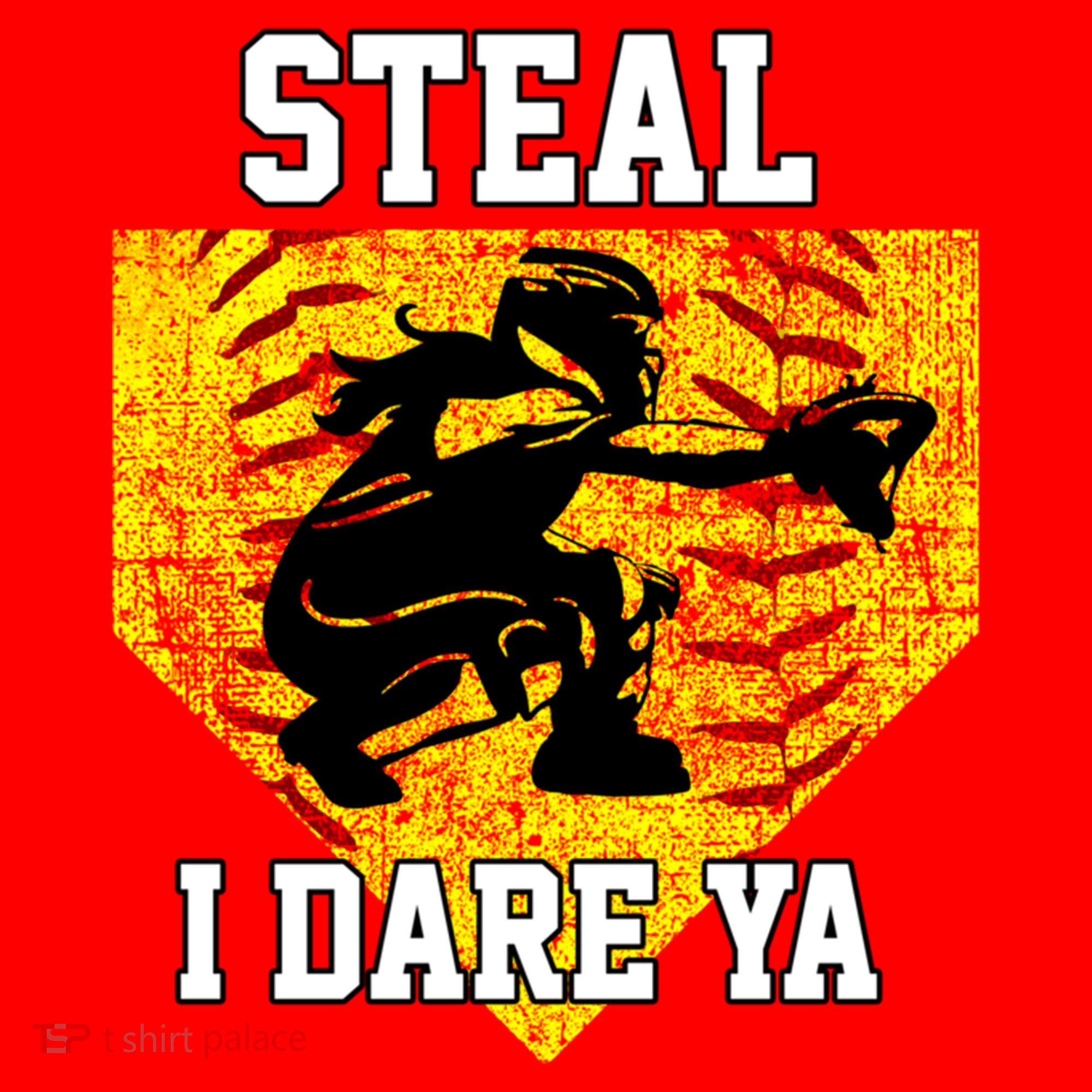 Softball Catcher Steal I Dare Ya Funny Player Gift Santa Hat