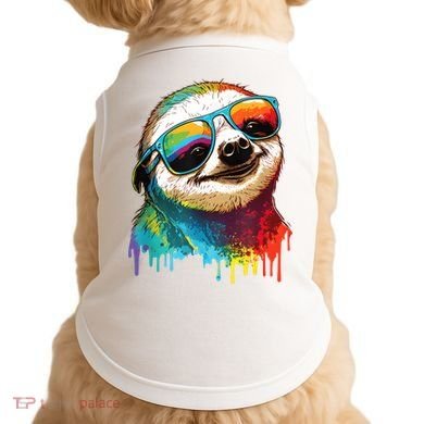 Sloth Colorful Sloth Outfit Sloth Lover Doggie Tank
