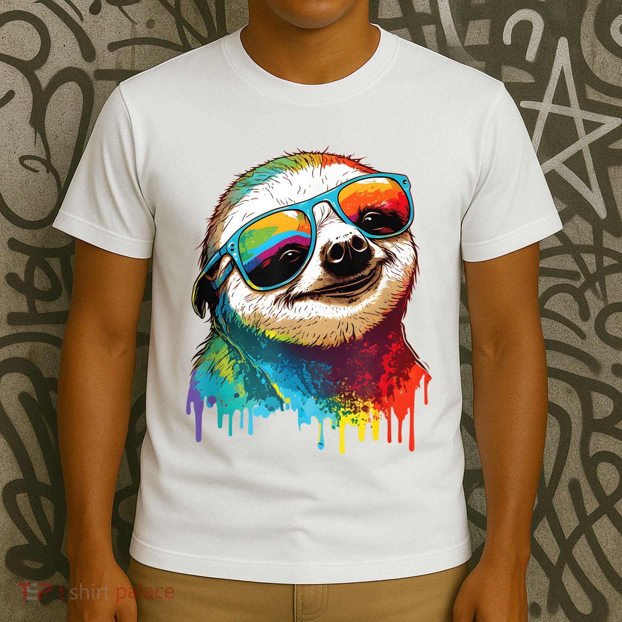 Sloth Colorful Sloth Outfit Sloth Lover T-Shirt