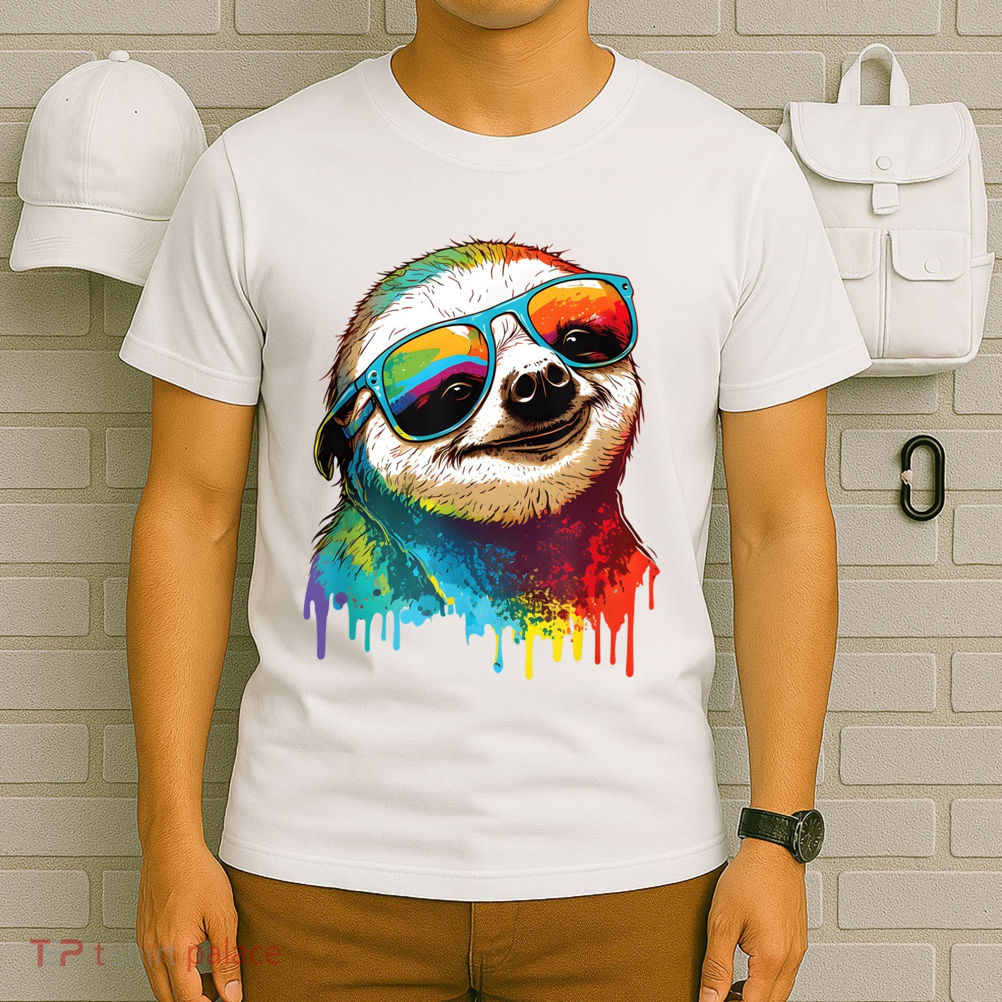Sloth Colorful Sloth Outfit Sloth Lover T-Shirt
