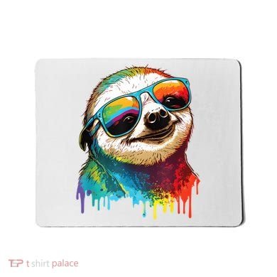 Sloth Colorful Sloth Outfit Sloth Lover Mousepad