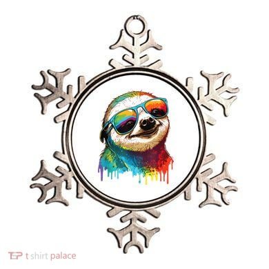 Sloth Colorful Sloth Outfit Sloth Lover Ornament