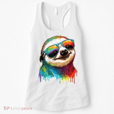 Sloth Colorful Sloth Outfit Sloth Lover Women's Tank Top