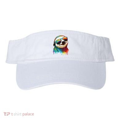 Sloth Colorful Sloth Outfit Sloth Lover Visor