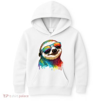 Sloth Colorful Sloth Outfit Sloth Lover Kids Hoodie