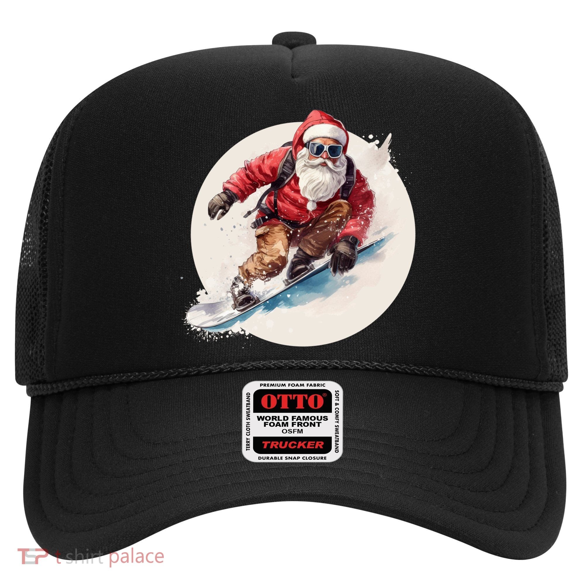 Snowboarding Christmas Santa Claus Snowboarder Winter Sport Gift Hat