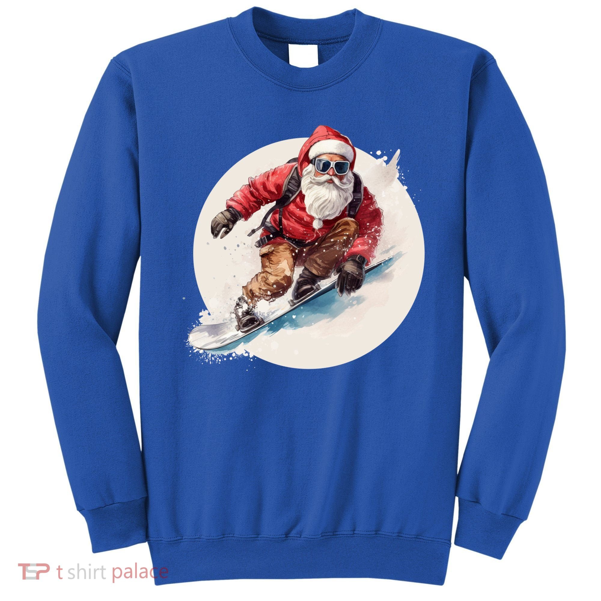Snowboarding Christmas Santa Claus Snowboarder Winter Sport Gift Sweatshirt