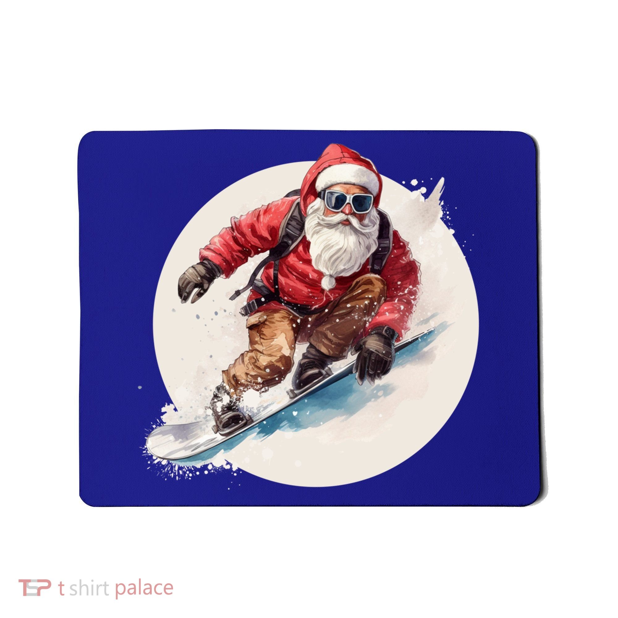 Snowboarding Christmas Santa Claus Snowboarder Winter Sport Gift Mousepad