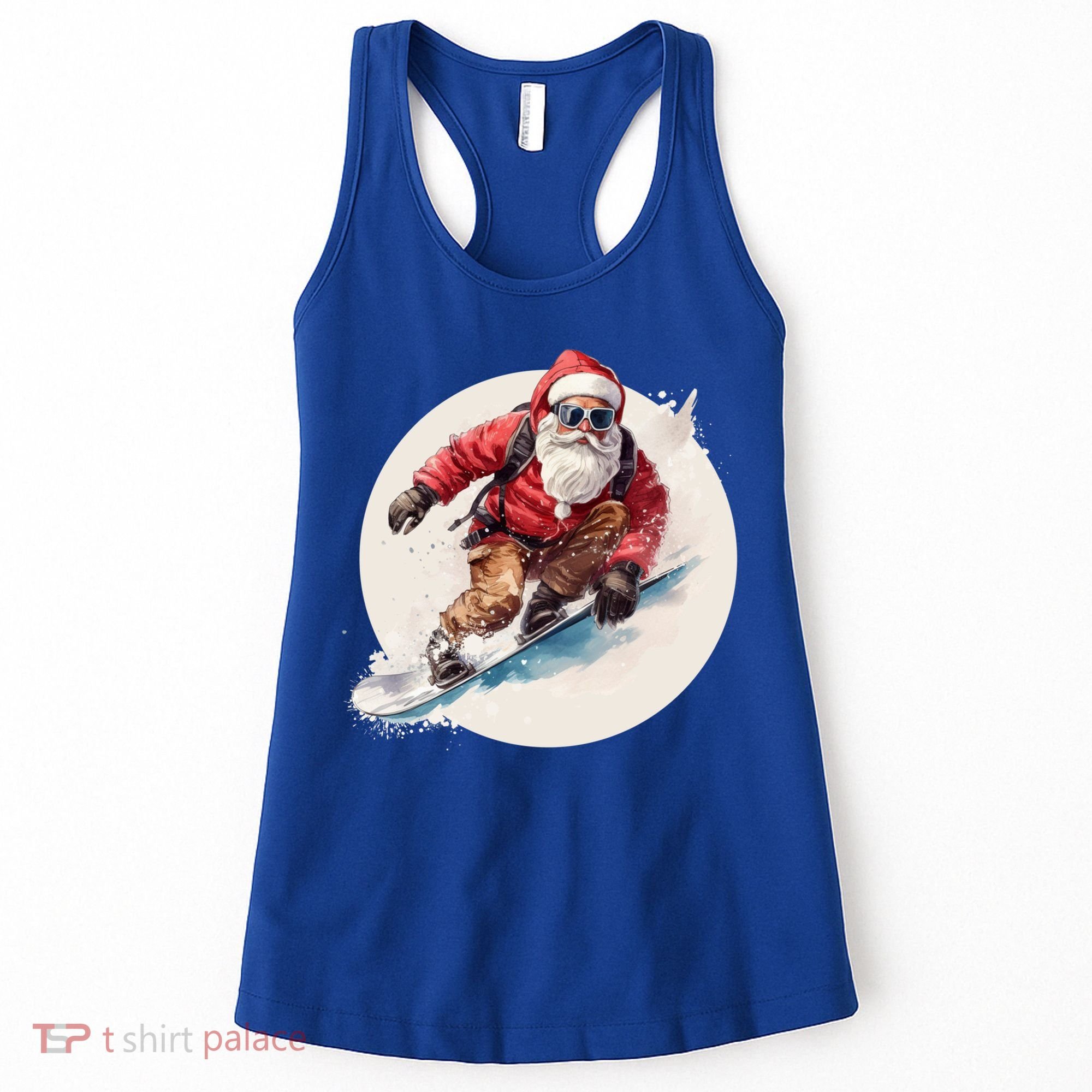 Snowboarding Christmas Santa Claus Snowboarder Winter Sport Gift Women's Tank Top