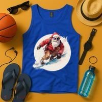 Snowboarding Christmas Santa Claus Snowboarder Winter Sport Gift Tank Top thumb 4