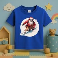 Snowboarding Christmas Santa Claus Snowboarder Winter Sport Gift Toddler T-Shirt thumb 3