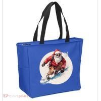 Snowboarding Christmas Santa Claus Snowboarder Winter Sport Gift Tote Bag thumb 2