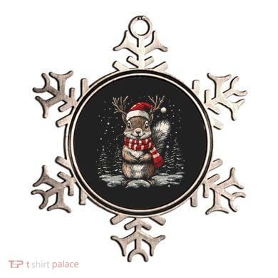 Squirrel Christmas Santa Hat Pajama Funny Squirrel Xmas Gift Ornament
