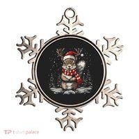 Squirrel Christmas Santa Hat Pajama Funny Squirrel Xmas Gift Ornament thumb 0
