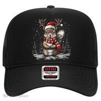 Squirrel Christmas Santa Hat Pajama Funny Squirrel Xmas Gift Hat thumb 0