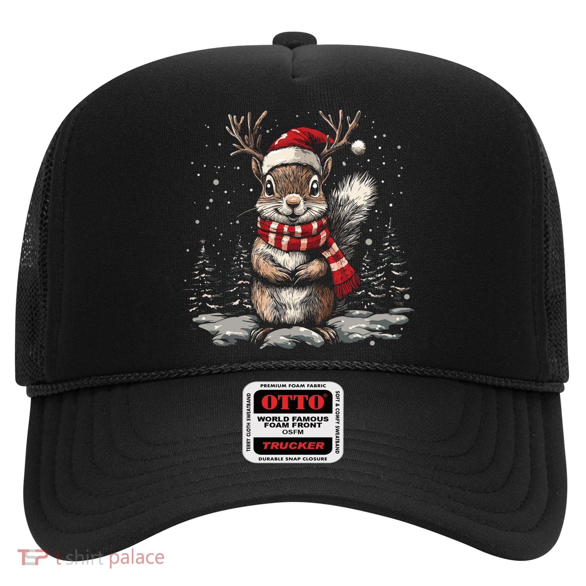 Squirrel Christmas Santa Hat Pajama Funny Squirrel Xmas Gift Hat