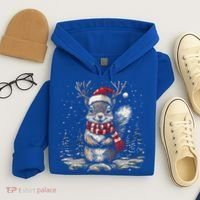 Squirrel Christmas Santa Hat Pajama Funny Squirrel Xmas Gift Hoodie thumb 4