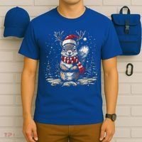 Squirrel Christmas Santa Hat Pajama Funny Squirrel Xmas Gift T-Shirt thumb 6