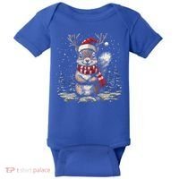 Squirrel Christmas Santa Hat Pajama Funny Squirrel Xmas Gift Baby Bodysuit thumb 0
