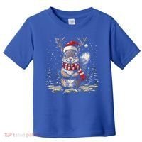 Squirrel Christmas Santa Hat Pajama Funny Squirrel Xmas Gift Toddler T-Shirt thumb 0