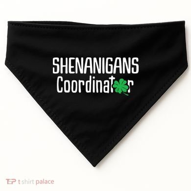 Shenanigans Coordinator St Patrick's Day USA-Made Doggie Bandana