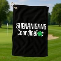 Shenanigans Coordinator St Patrick's Day Golf Towel thumb 1