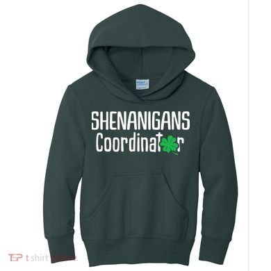 Shenanigans Coordinator St Patrick's Day Kids Hoodie