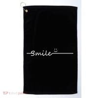 Smile Cute Smiley Face Gift Golf Towel thumb 0