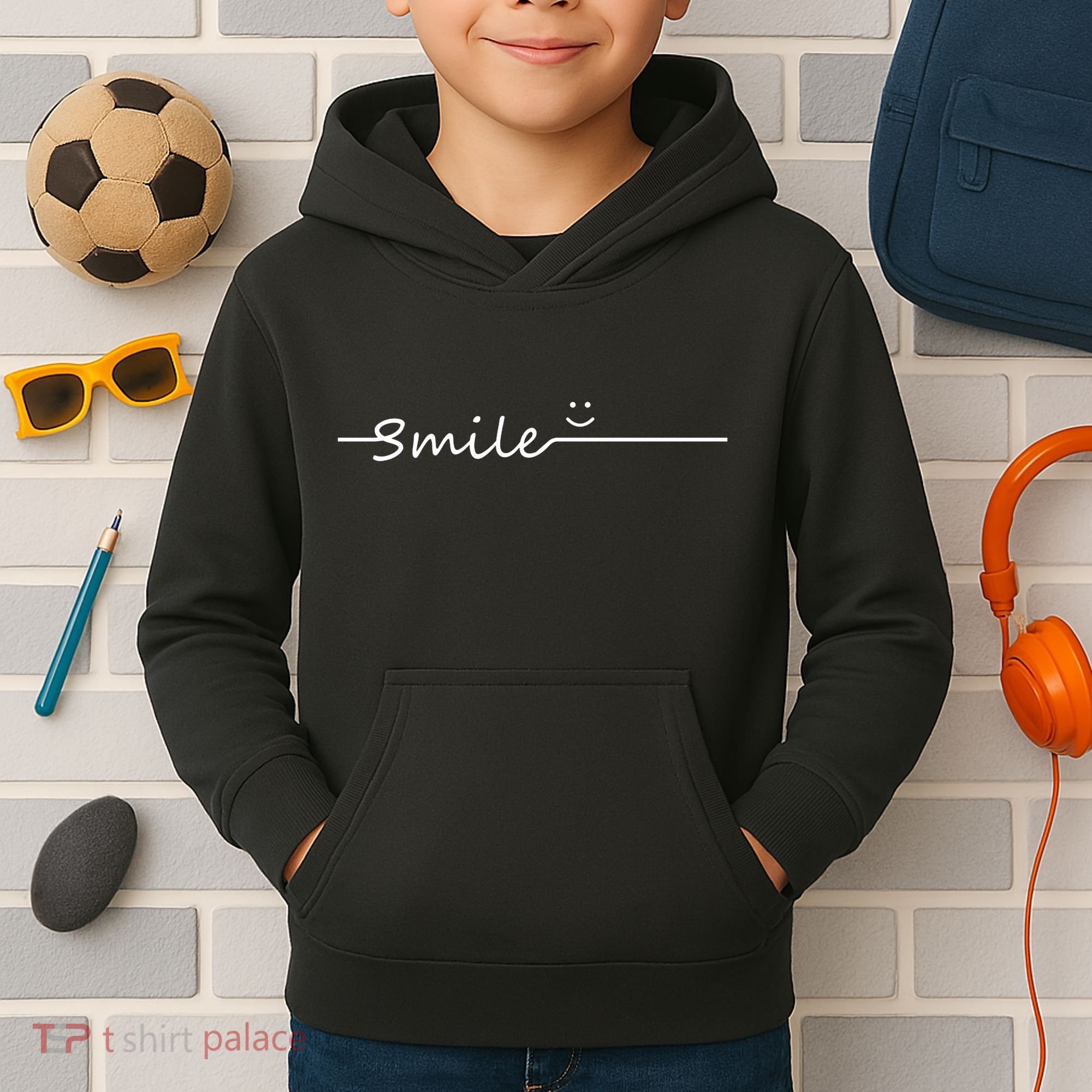 Smile Cute Smiley Face Gift Kids Hoodie