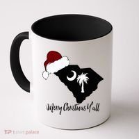 South Carolina Sc Merry Christmas Yall Coffee Mug thumb 0