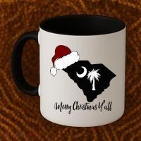 South Carolina Sc Merry Christmas Yall Coffee Mug thumb 2