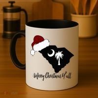 South Carolina Sc Merry Christmas Yall Coffee Mug thumb 4