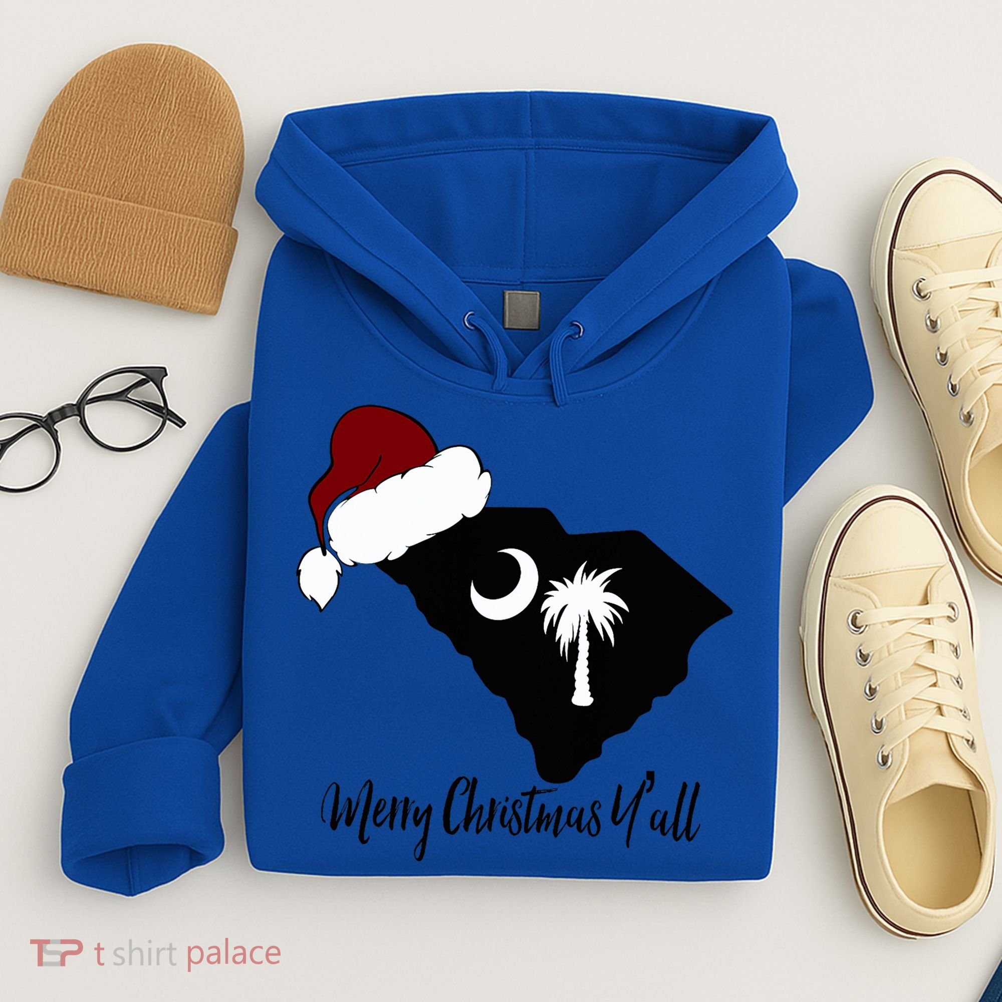 South Carolina Sc Merry Christmas Yall Hoodie
