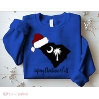 South Carolina Sc Merry Christmas Yall Sweatshirt thumb 2