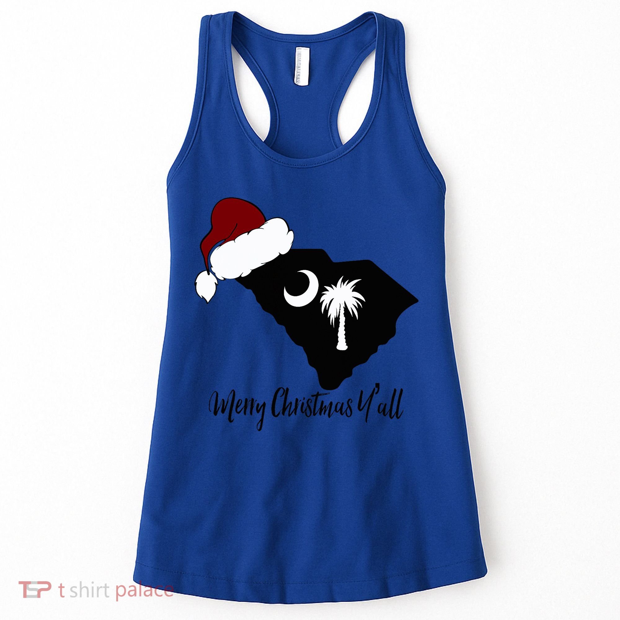 South Carolina Sc Merry Christmas Yall Women's Tank Top