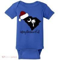 South Carolina Sc Merry Christmas Yall Baby Bodysuit thumb 0