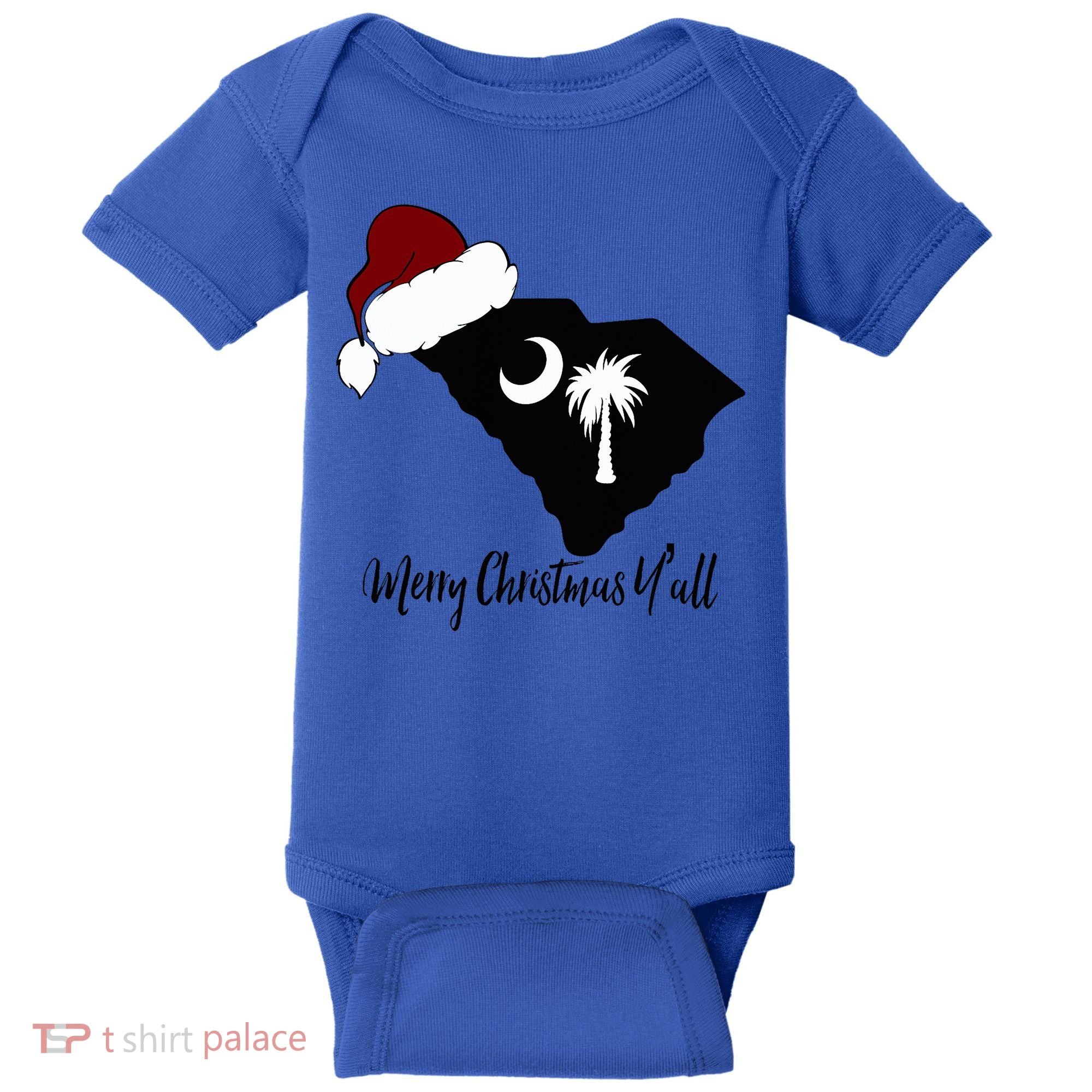 South Carolina Sc Merry Christmas Yall Baby Bodysuit