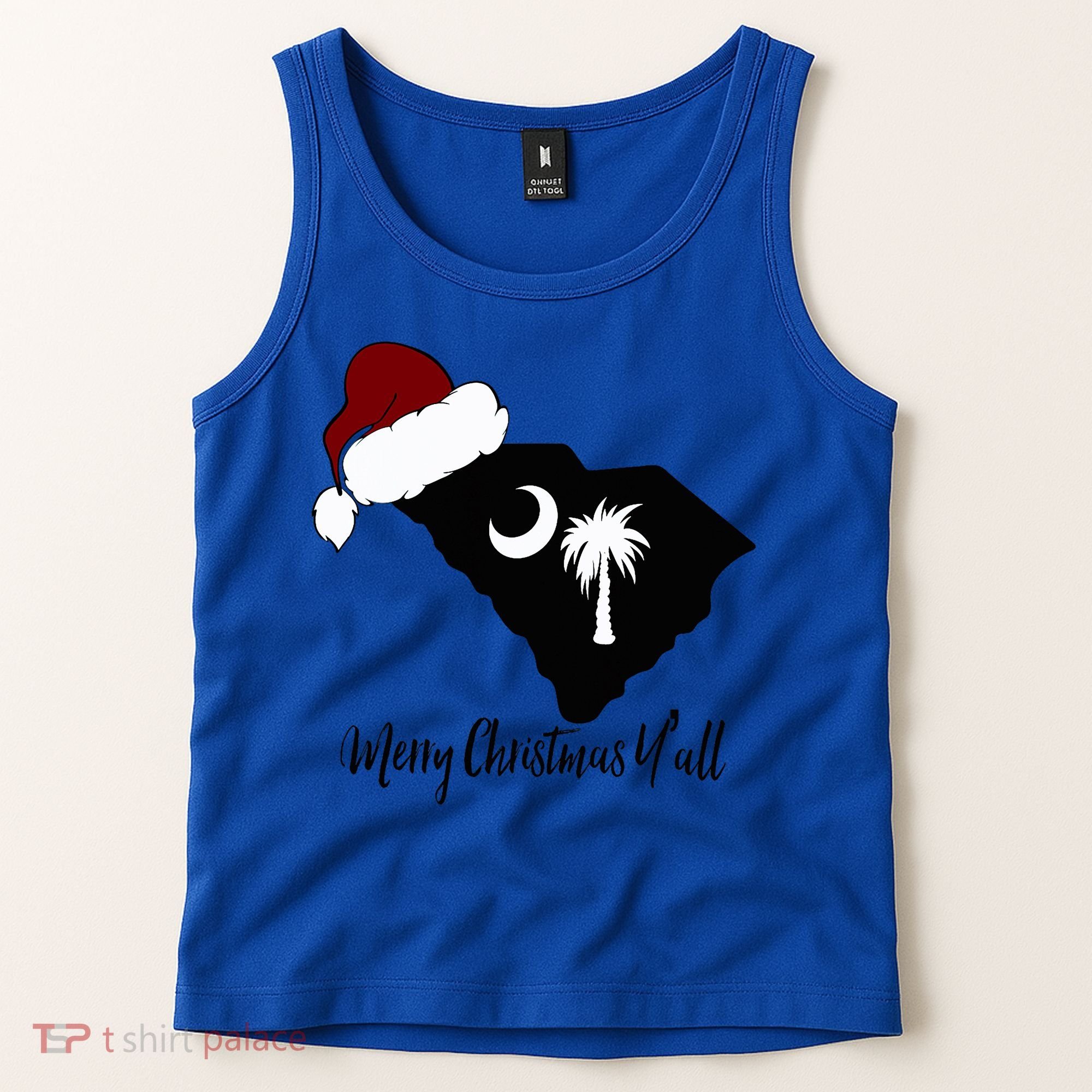 South Carolina Sc Merry Christmas Yall Tank Top
