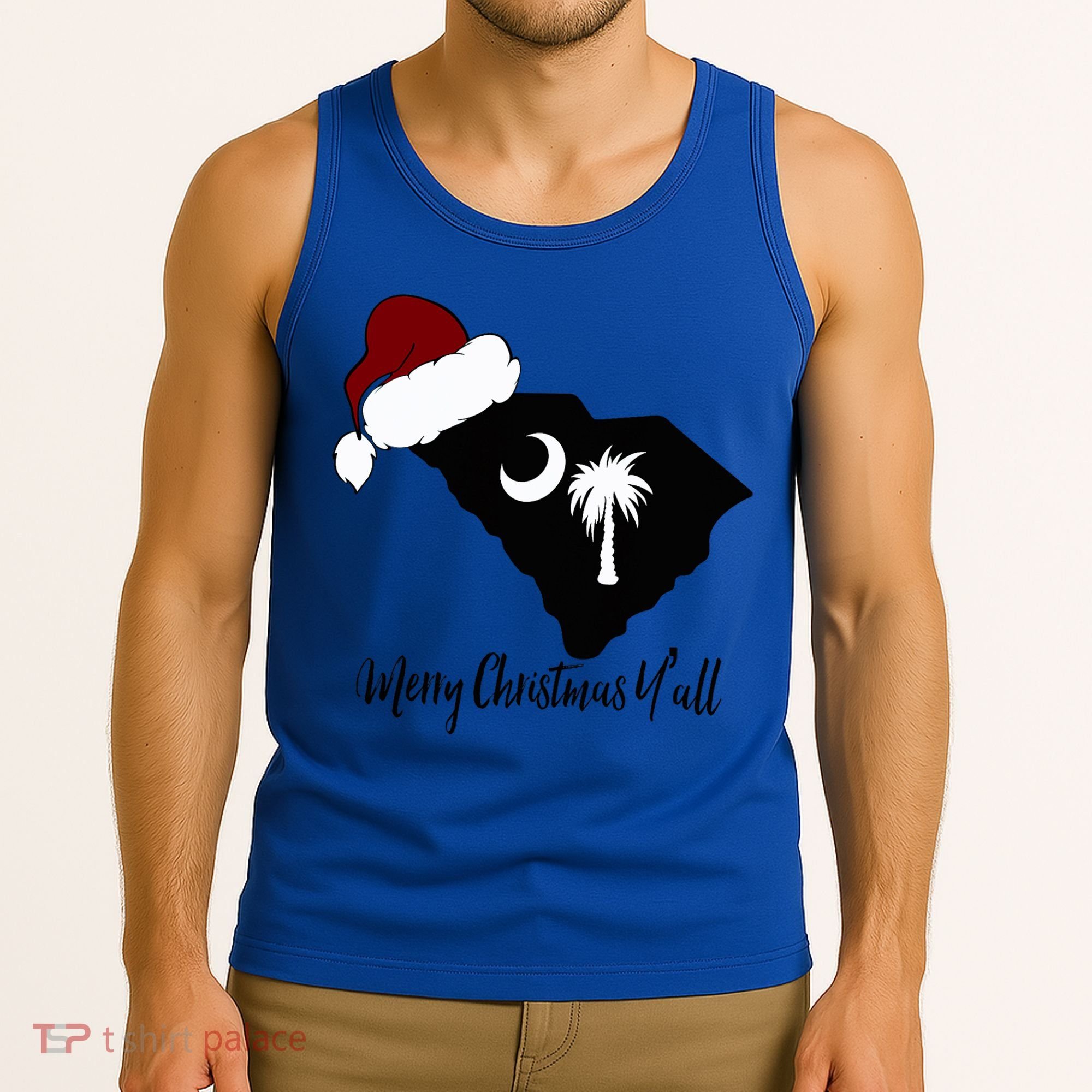 South Carolina Sc Merry Christmas Yall Tank Top