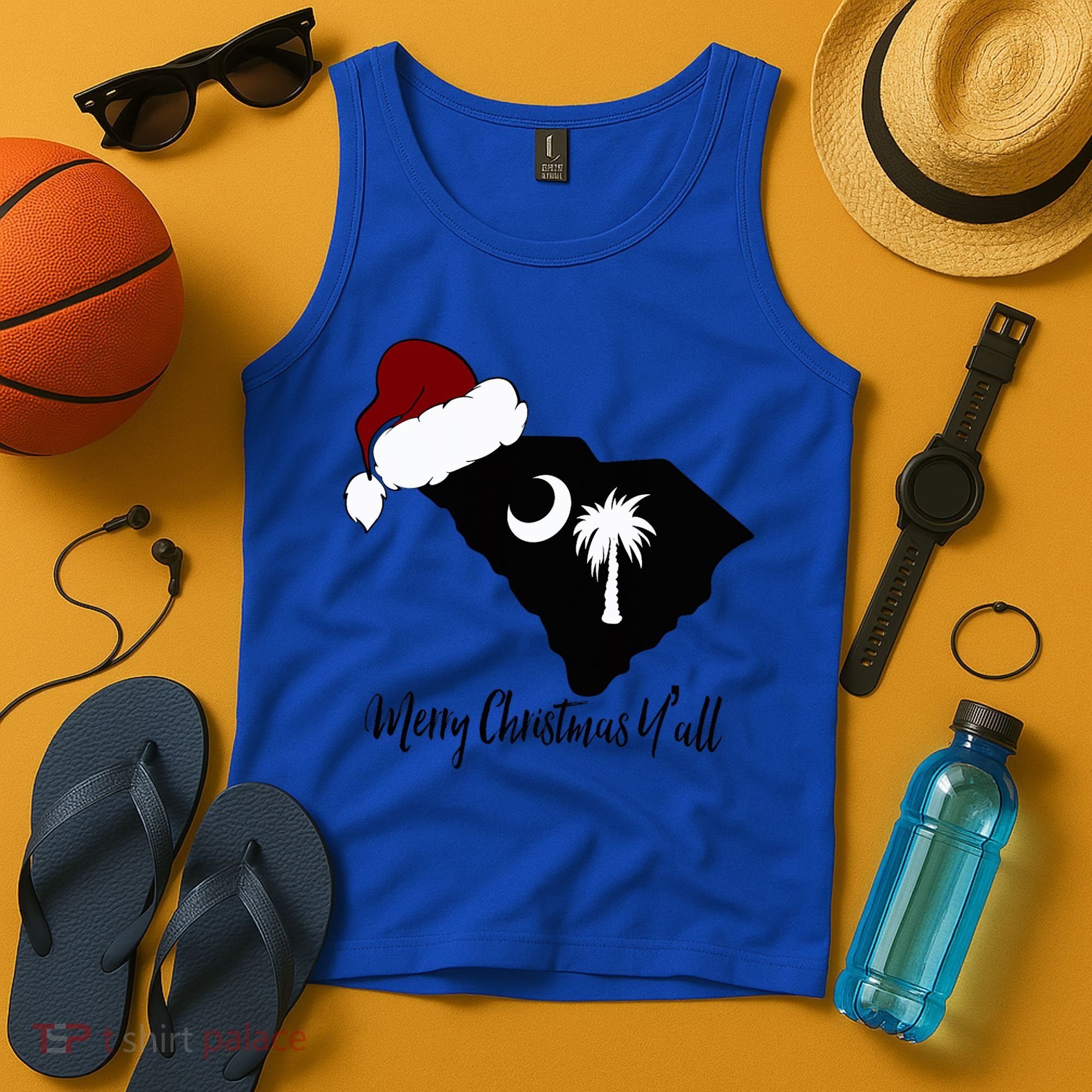 South Carolina Sc Merry Christmas Yall Tank Top