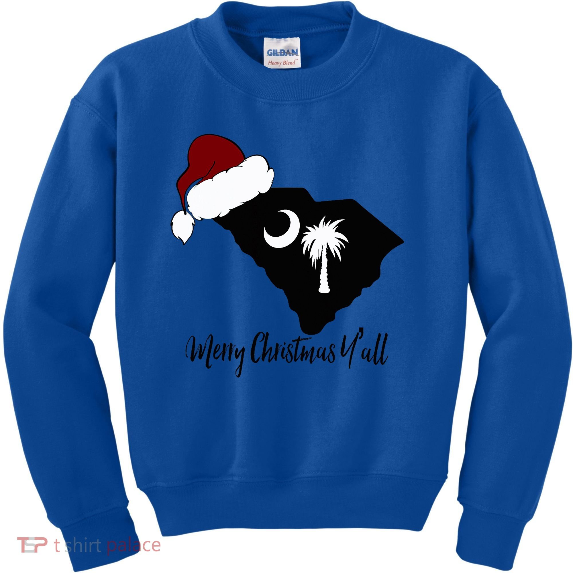 South Carolina Sc Merry Christmas Yall Kids Sweatshirt