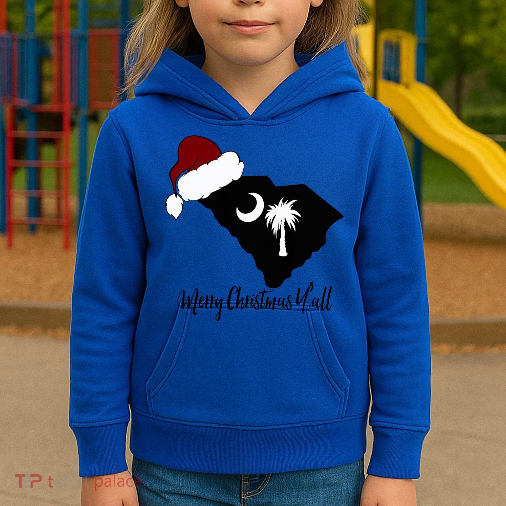 South Carolina Sc Merry Christmas Yall Kids Hoodie
