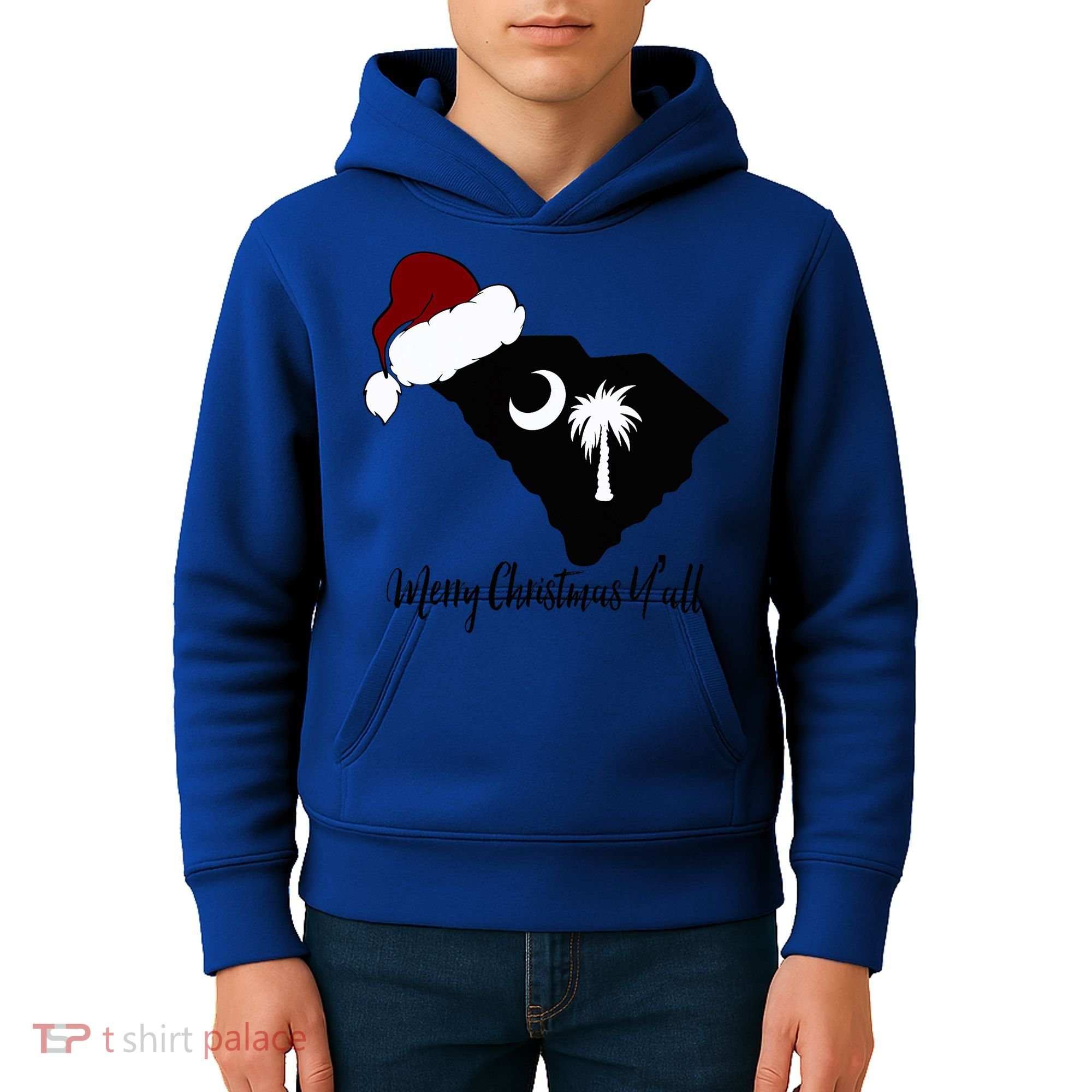 South Carolina Sc Merry Christmas Yall Kids Hoodie