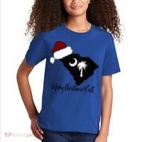 South Carolina Sc Merry Christmas Yall Kids T-Shirt thumb 2